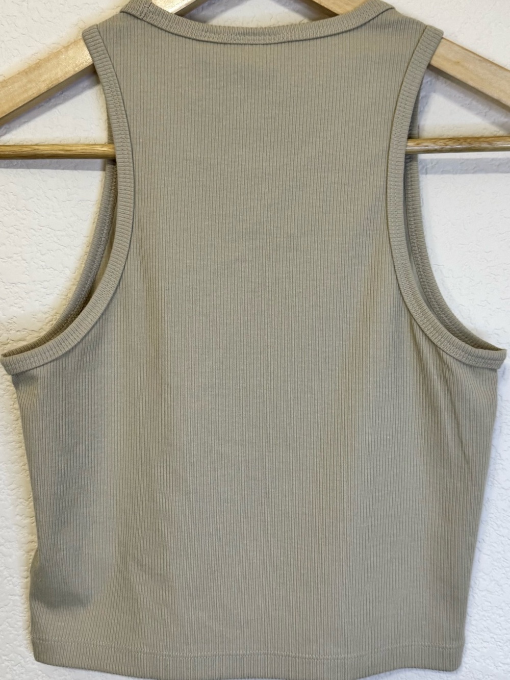 adidas Ribbed Matching Set | Stone Khaki | Flare Leggings + Crop Tank | Size S - Picture 6 of 8
